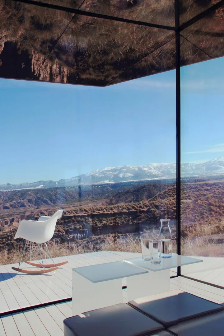 The Glass House's living room