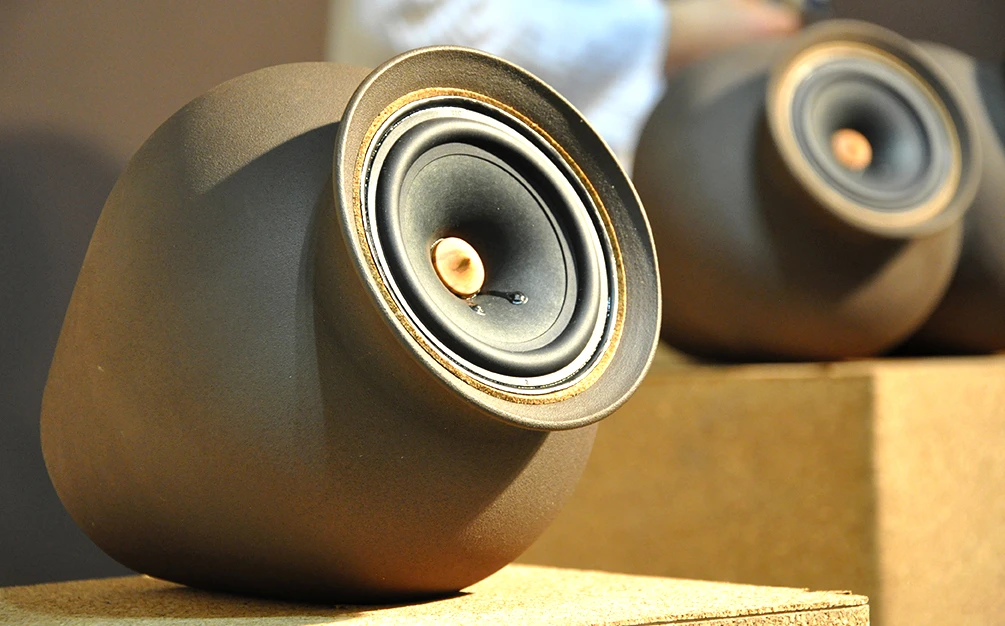The Mapuguaquèn speakers immediately caught our attention as an innovative and sustainable new design (Photo: Edoardo Campanale/Gizmag.com)