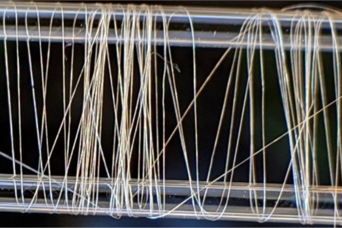 A sample of the new synthetic spider silk