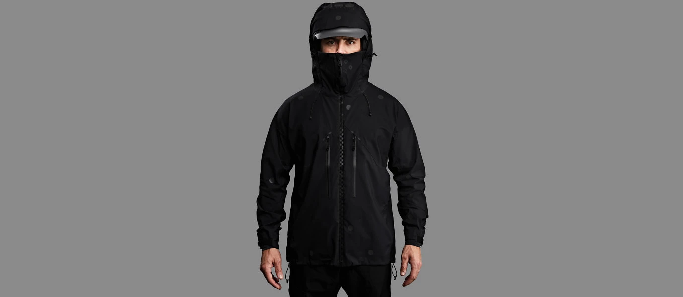 Vollebak's Black Light jacket, as seen in the daylight