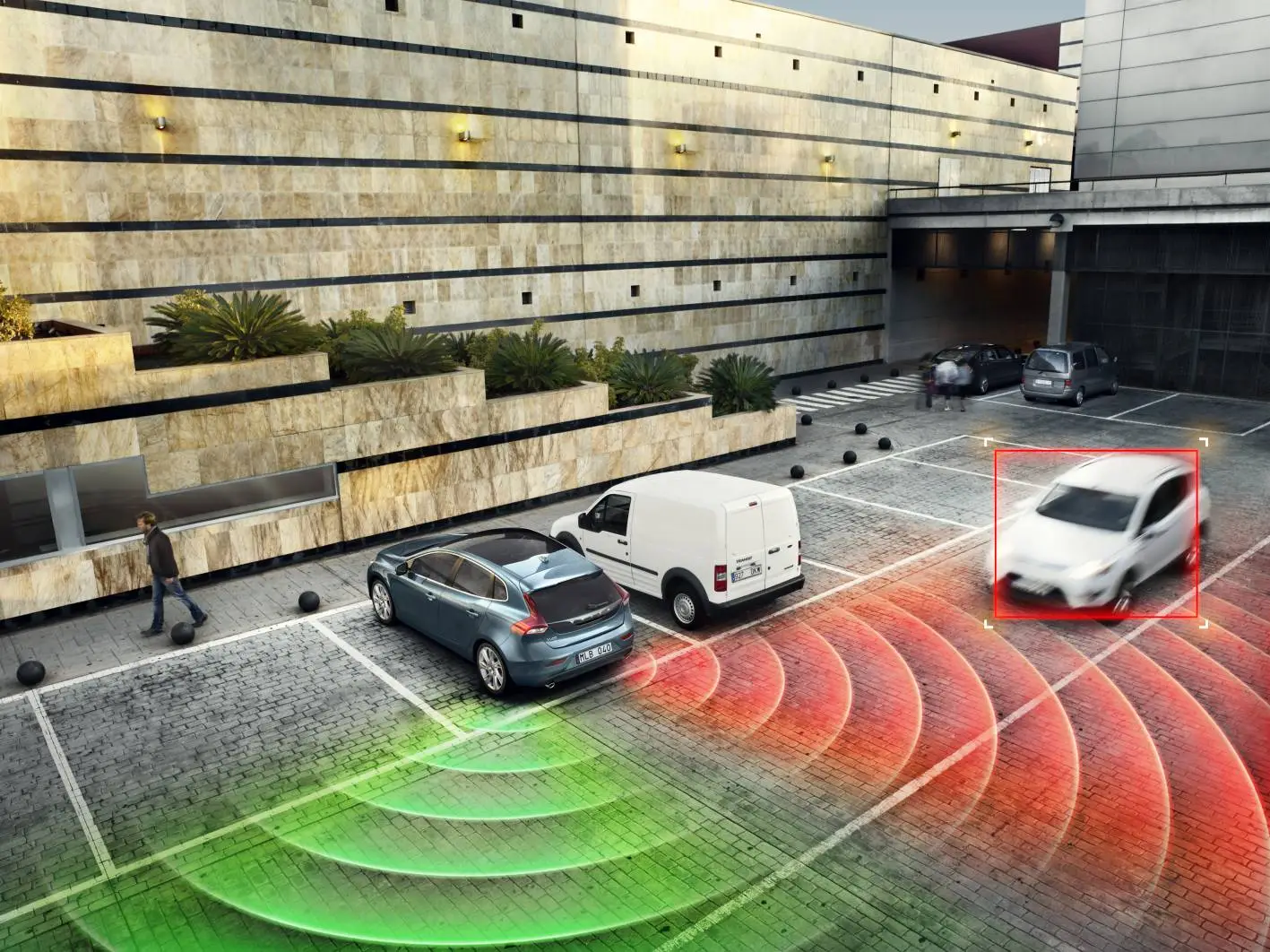 The Volvo V40 features Park Assist Pilot Cross Traffic Alert