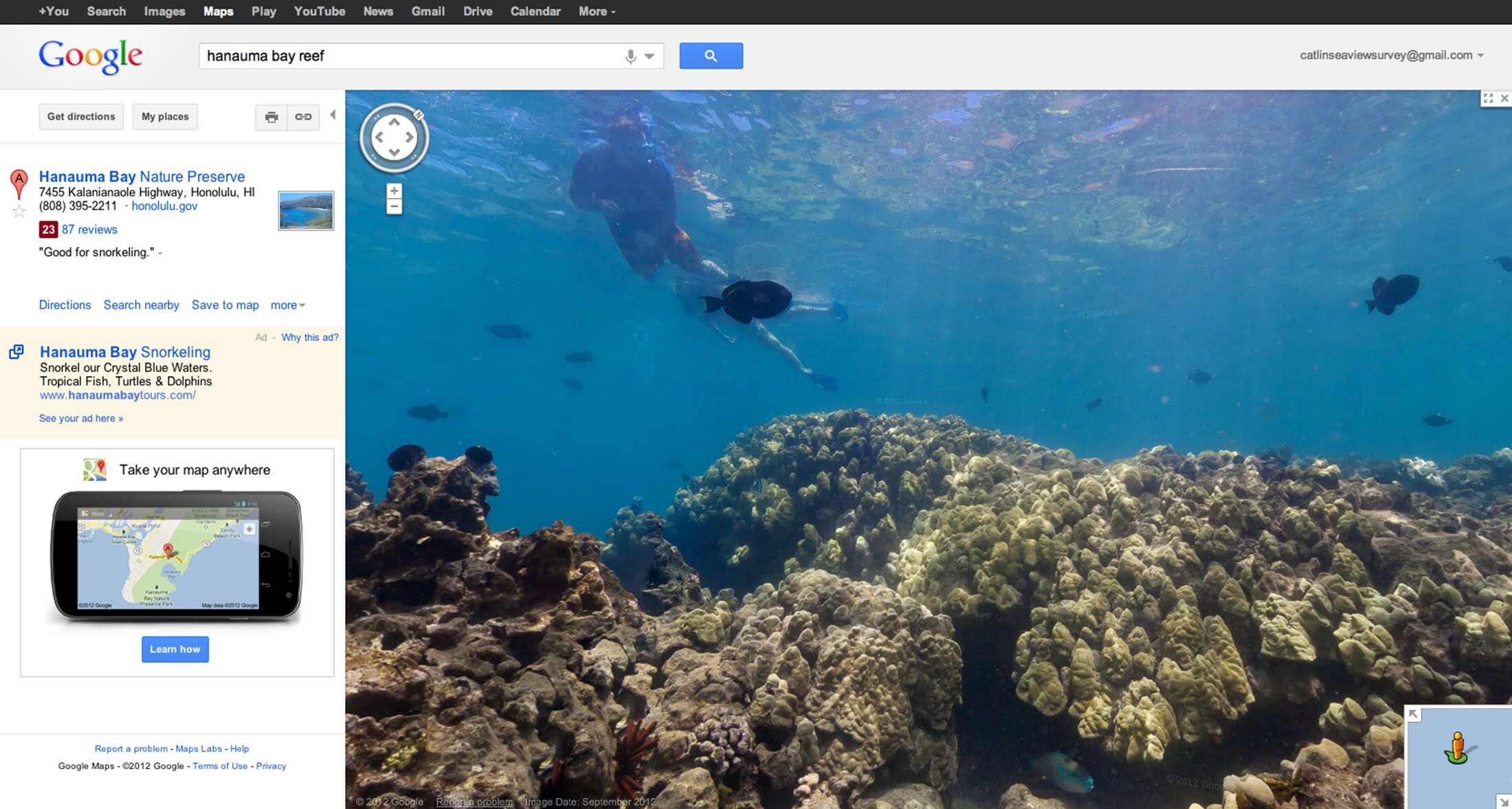 Google Maps takes Street View underwater