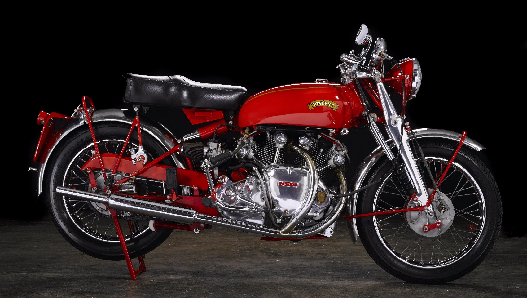 This 1951 Vincent White Shadow in Chinese Red, is one of just 15 White Shadows made, and is expected to sell for between $300,000 and $350,000.