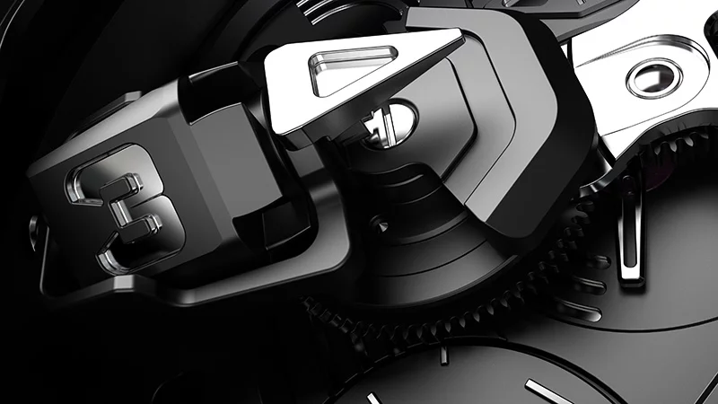 The Urwerks UR-110 torpedo module close up