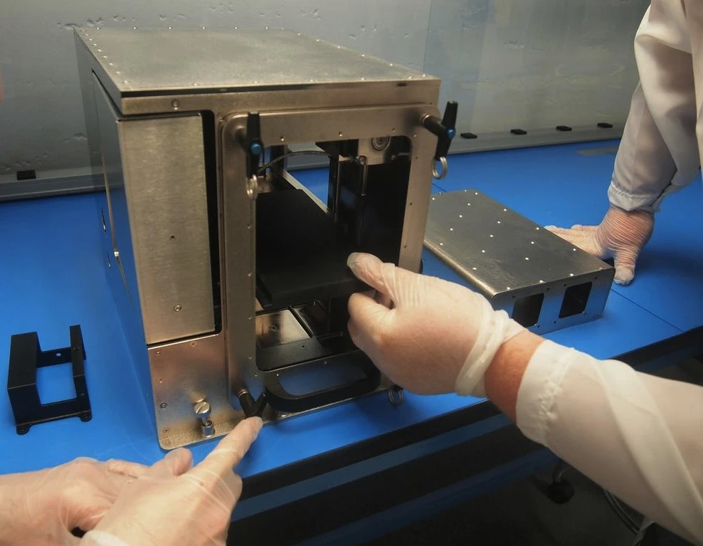 the 3D Print being constructed (Photo: Made in Space)