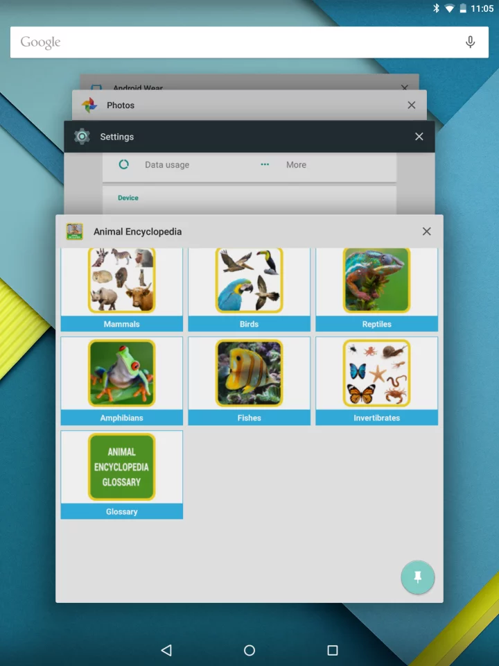 Apps can be "pinned" from overview