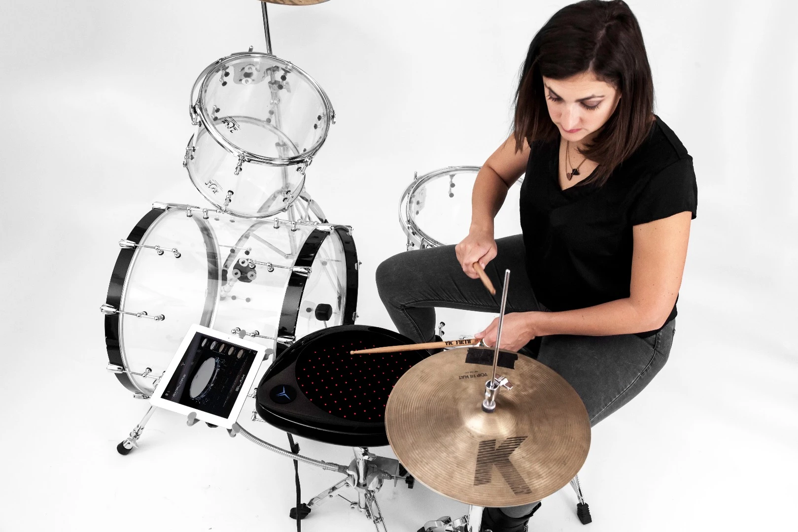 The Pulse set up as a virtual drum kit