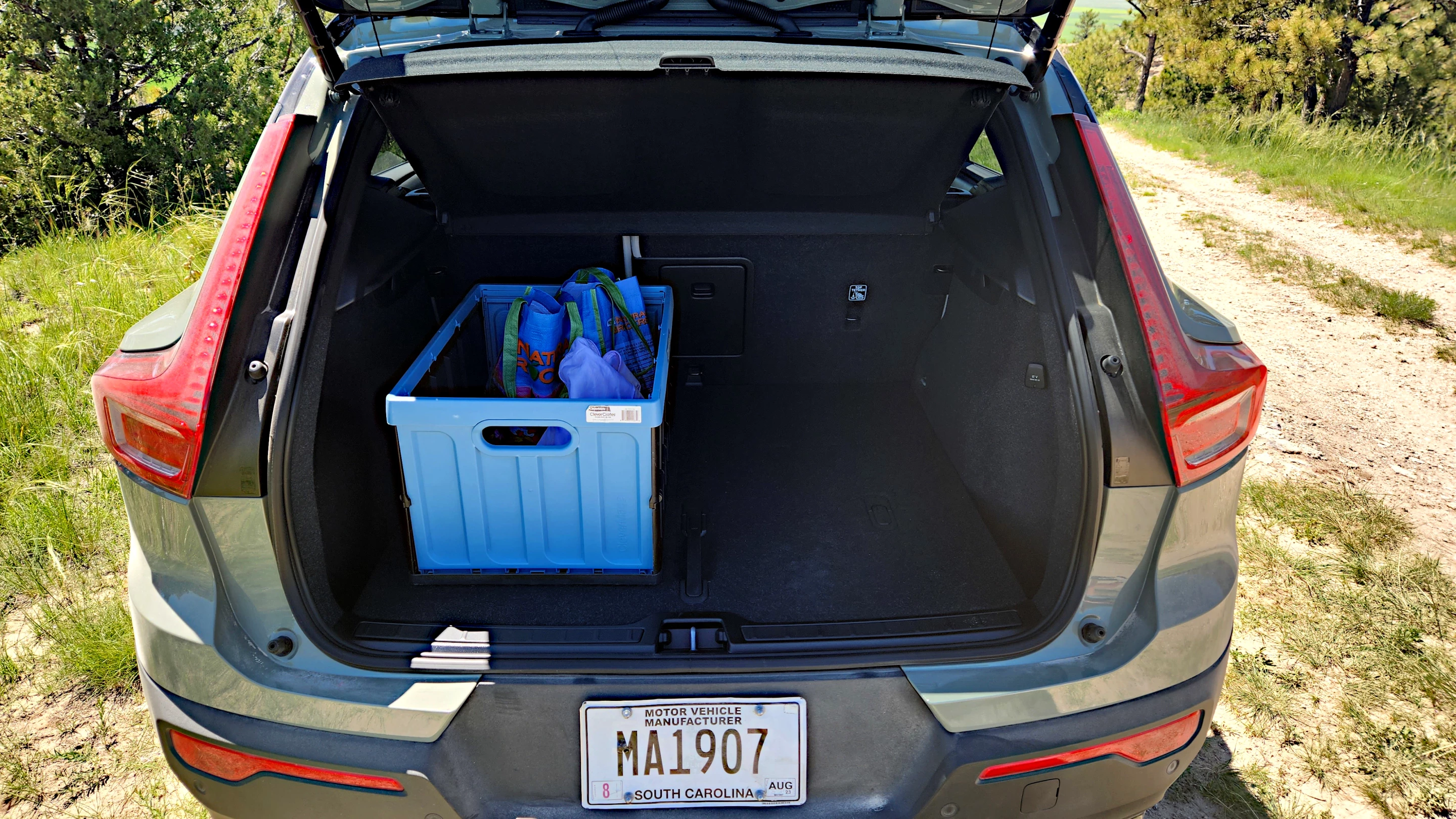 Cargo space in the 2023 Volvo XC40 Recharge is compact, but usable and enough for most needs
