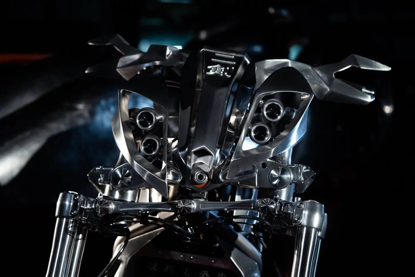Split headlight design pivots with the suspension to play on the weirdness of the Niken's tilting three-wheel platform