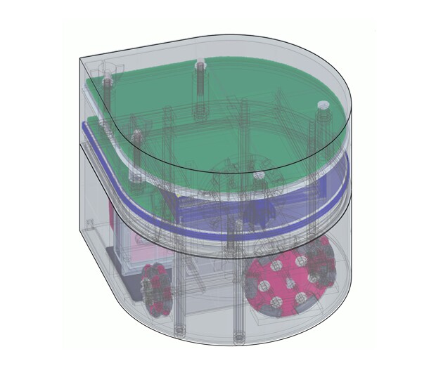 A technical view of the printer's construction