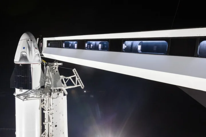 SpaceX has built a new walkway for astronauts to board its Crew Dragon capsule
