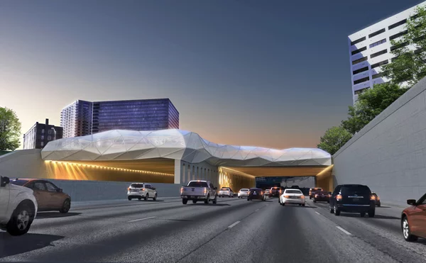 Design E for the Courtland Street/Ralph McGill Boulevard Bridge is reminiscent of a cloud