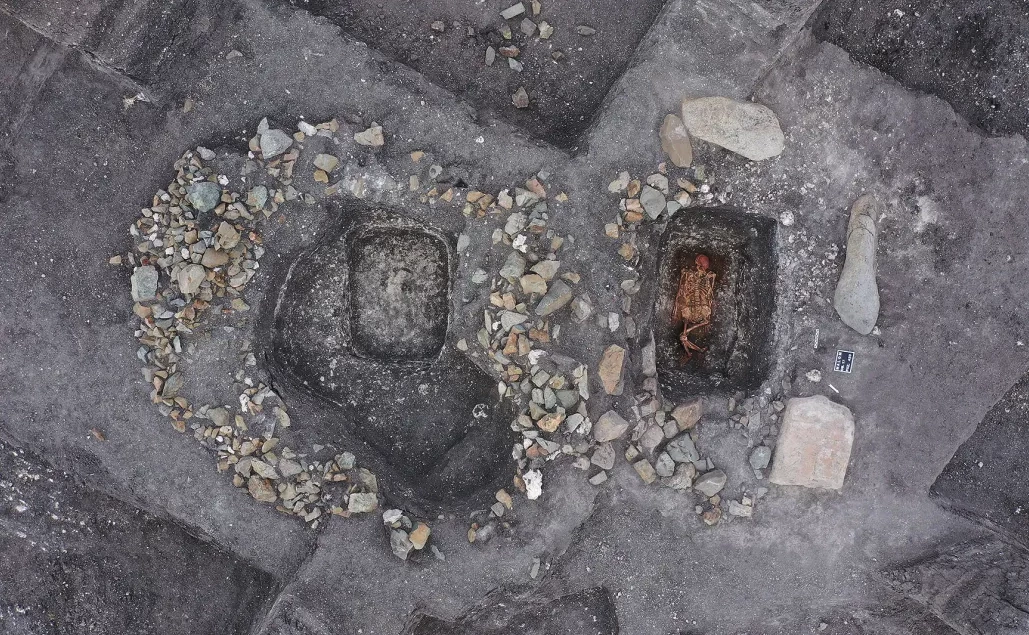 A grave in Bulgaria, containing the remains of what could be one of the earliest known horseback riders