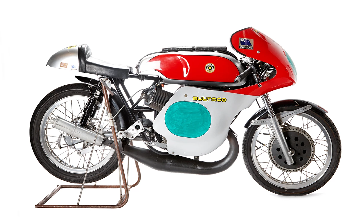 With a great race history in 1963 /64, this 1962 Bultaco TSS 250 works racer was updated for competitive racing in the 1990's, and it's well and truly been to the doctor. The complete description is worth reading if you are seeking to go classic racing. Estimate: NZD$60,000 to $70,000 (US$38,000 to $44,000)