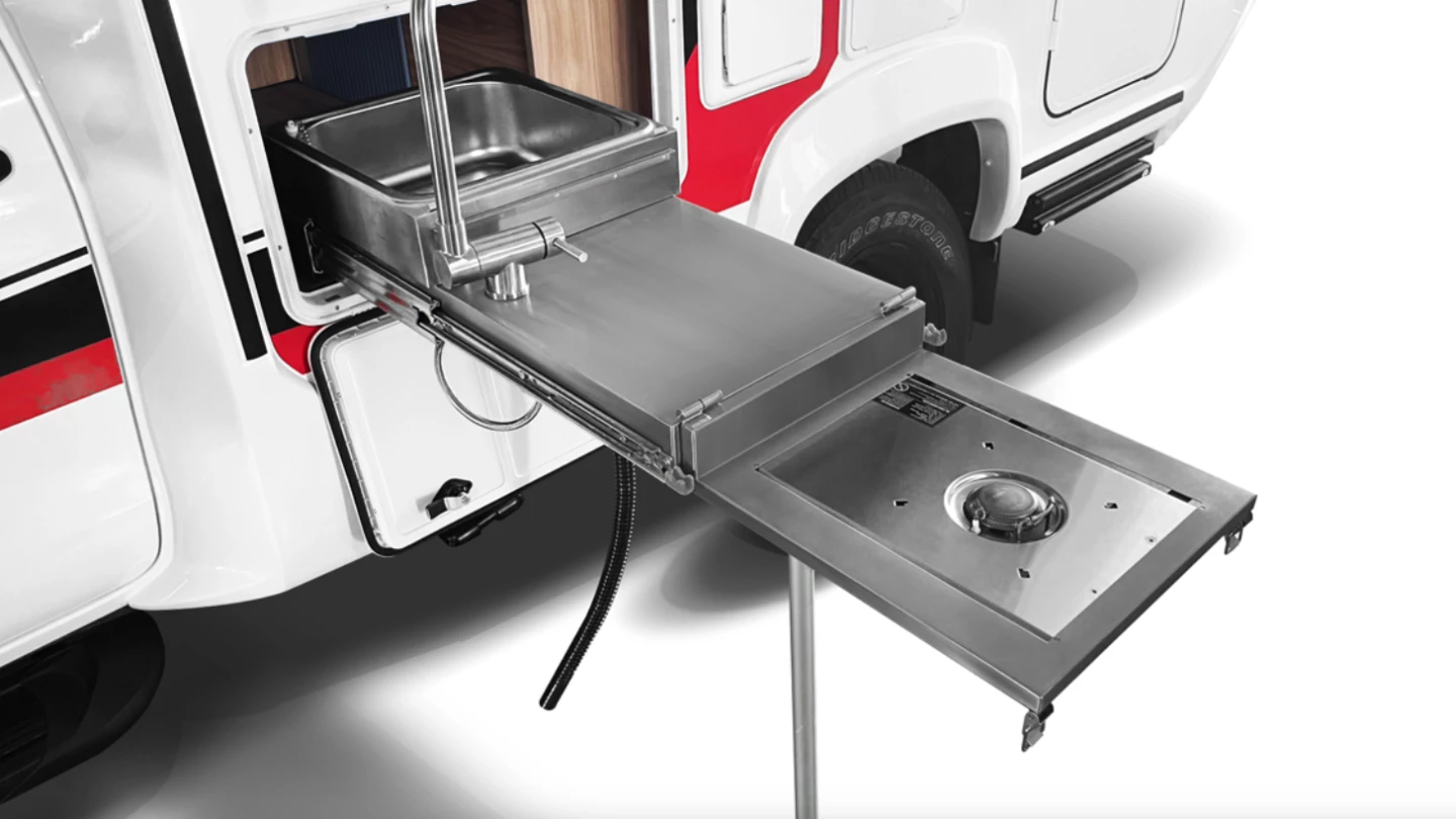 The slide-out kitchen is a THB40,000 (US$1,100) option