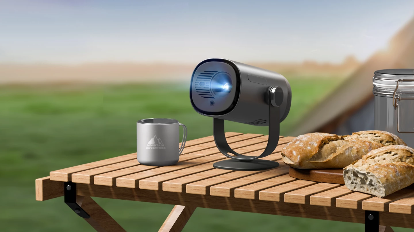 The Dangbei Freedo 1080p projector can throw visuals at up to 120 inches, and rocks immersive Dolby sound