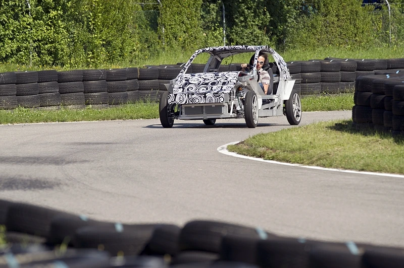 A prototype undergoing performance testing during development