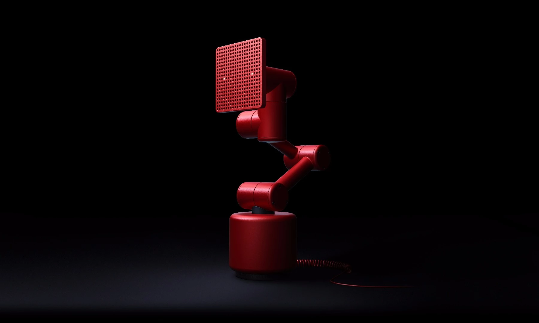 The R smart speaker's robot arm can dance to the music