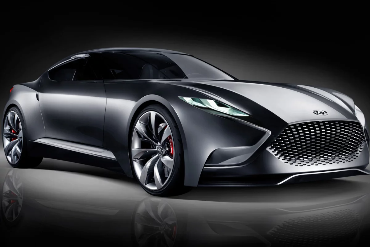 Aston Martin-like grille treatment, ‘Vette rear haunchings, and a dab of Miura concept and 370Z elements influence the HND-9's fluidic body treatment