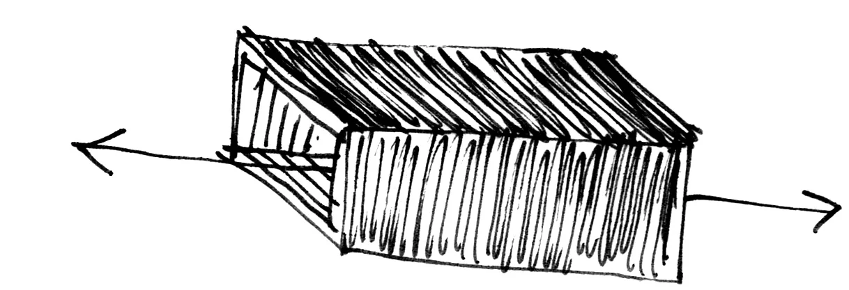 Architectural conception sketch of the Pump House (Image: Branch Studio Architects)