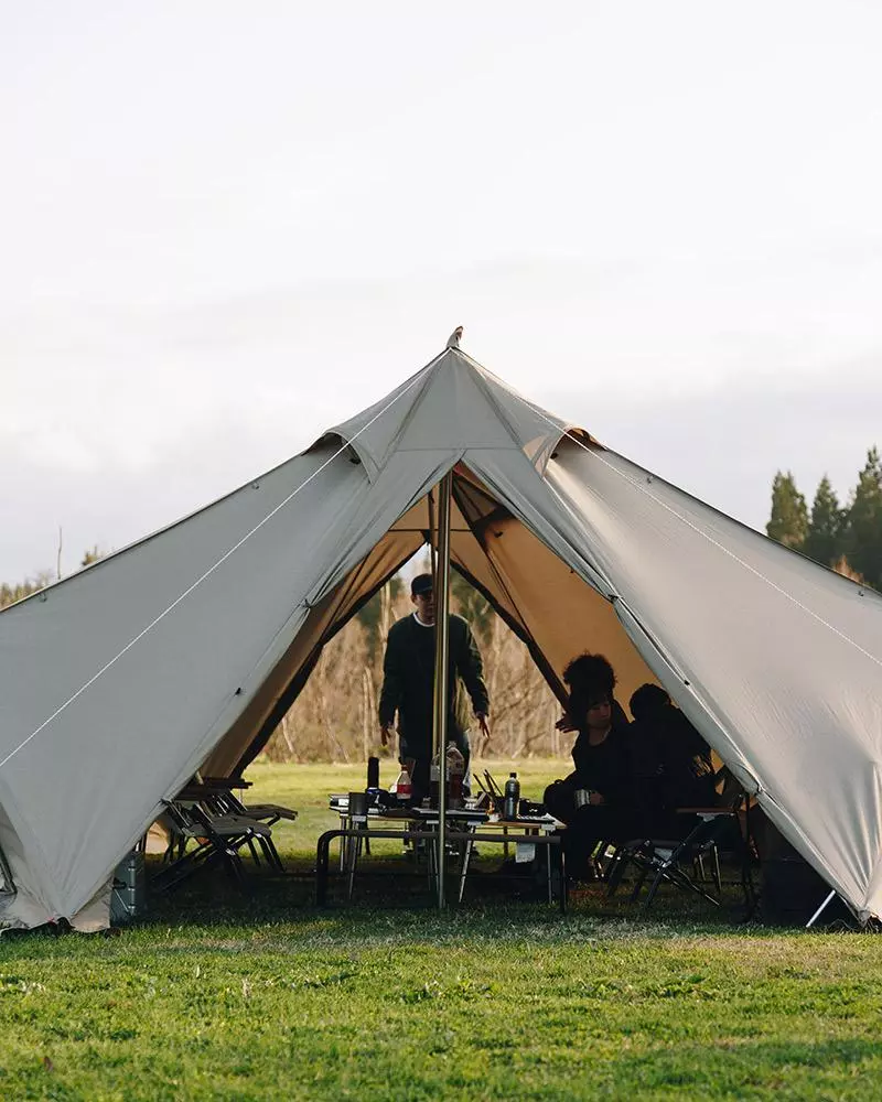 Snow Peak's Living Lodge is a hybrid outdoor shelter that can also be used as a tent