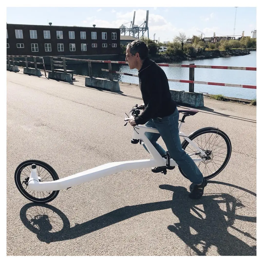 A naked VeloSled showcases the cargo bike's design