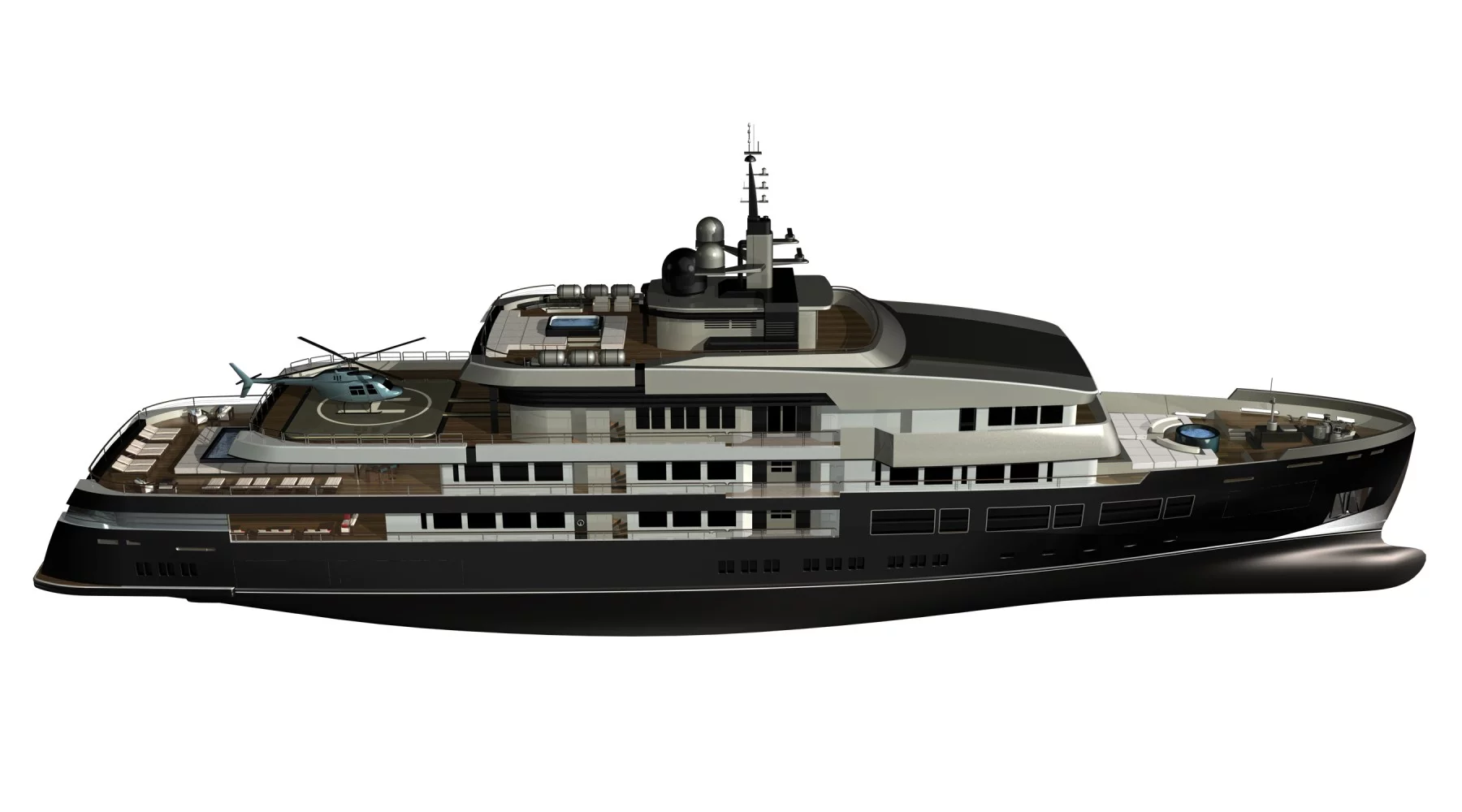 The 75-meter design was reduced from 85 meters, and a second helipad removed from the design