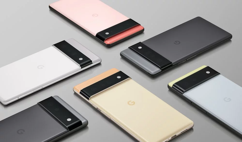 The Pixel 6 and 6 Pro come in white, black, pink, "sorta sunny" and some other region-dependent color schemes