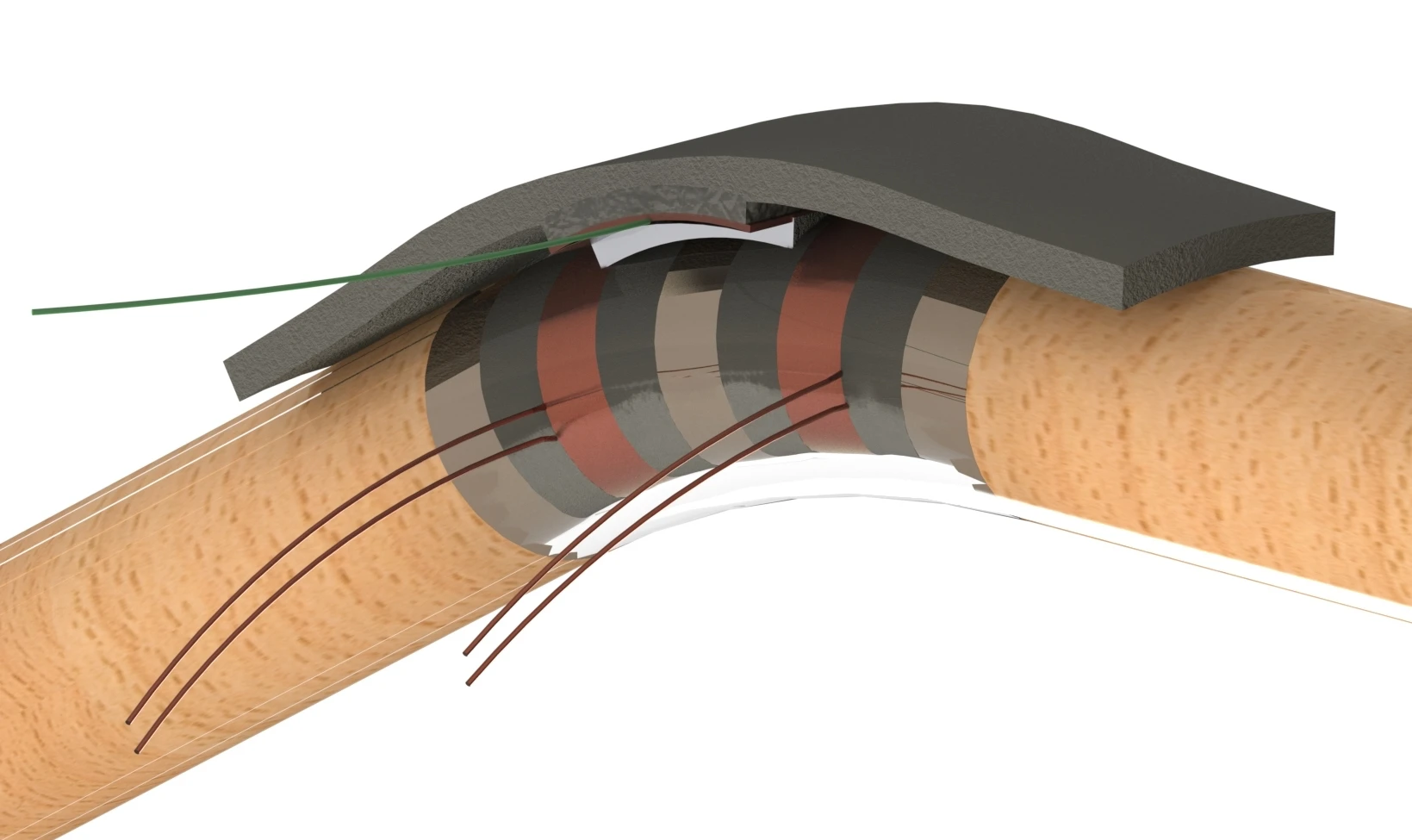 The device incorporates magnets, along with polymers that create a triboelectric effect when rubbed together