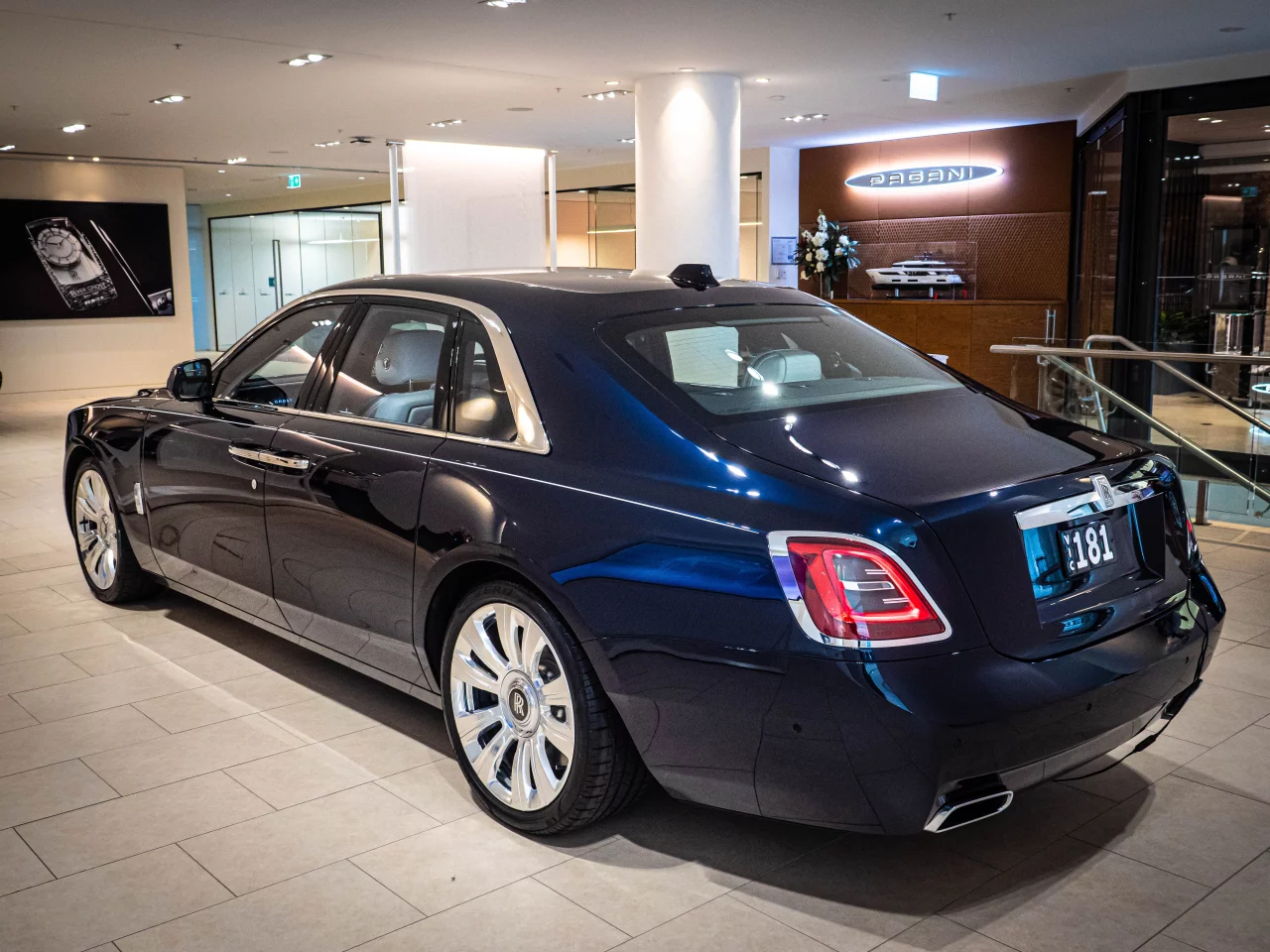 This dark navy paint job has a very subtle pearlescent blue through it, and it looks tops