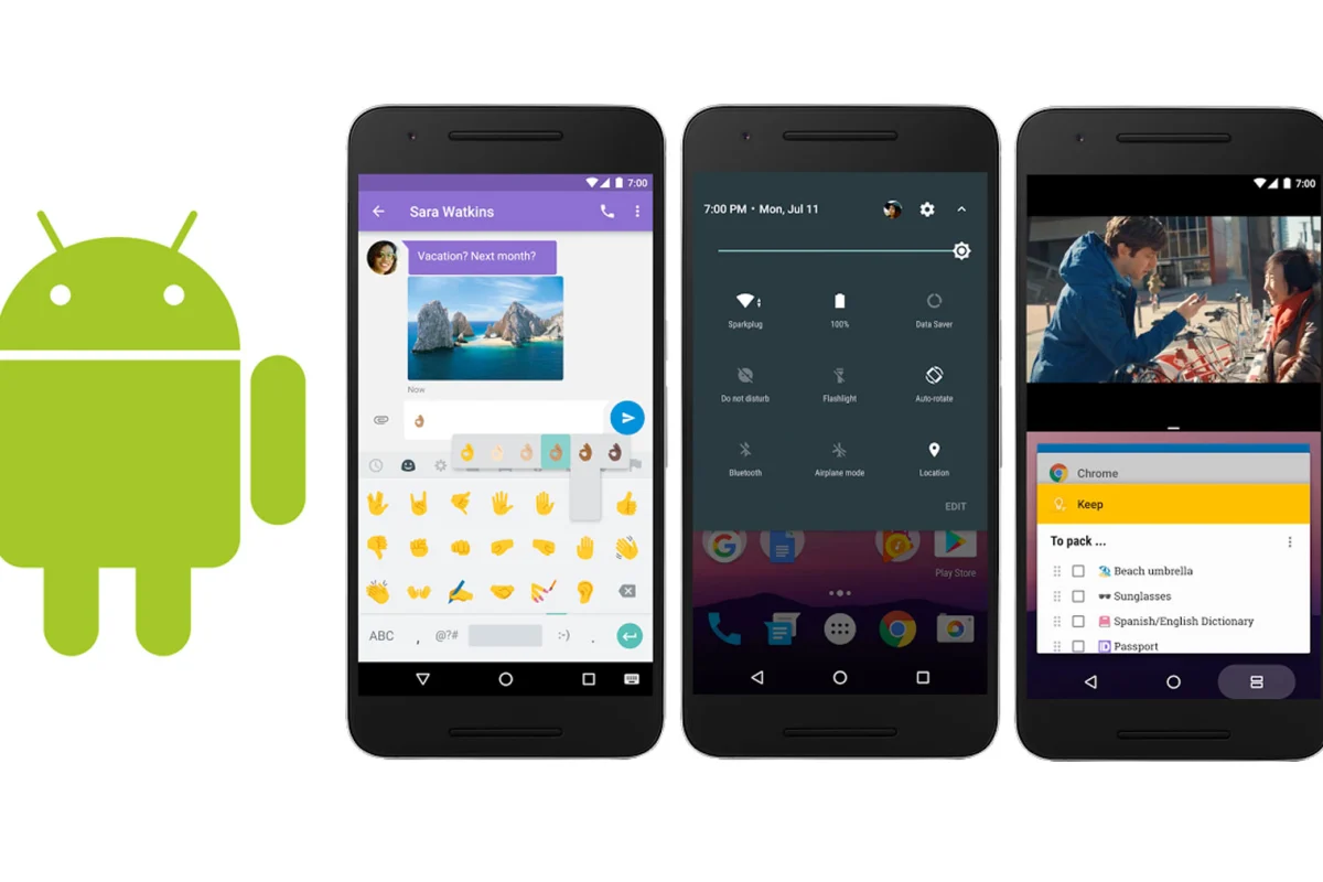 Android 7.0 Nougat updates: more emojis, quick control access, split-screen app viewing