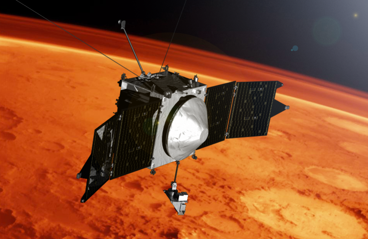 Artist's impression of NASA's MAVEN spacecraft