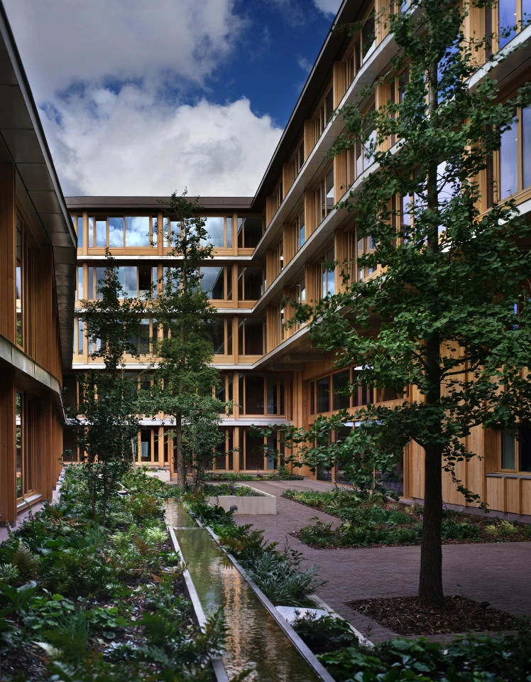 The Appleby Blue Almshouse is the 2025 winner of the RIBA Stirling Prize, the most prestigious award in British architecture
