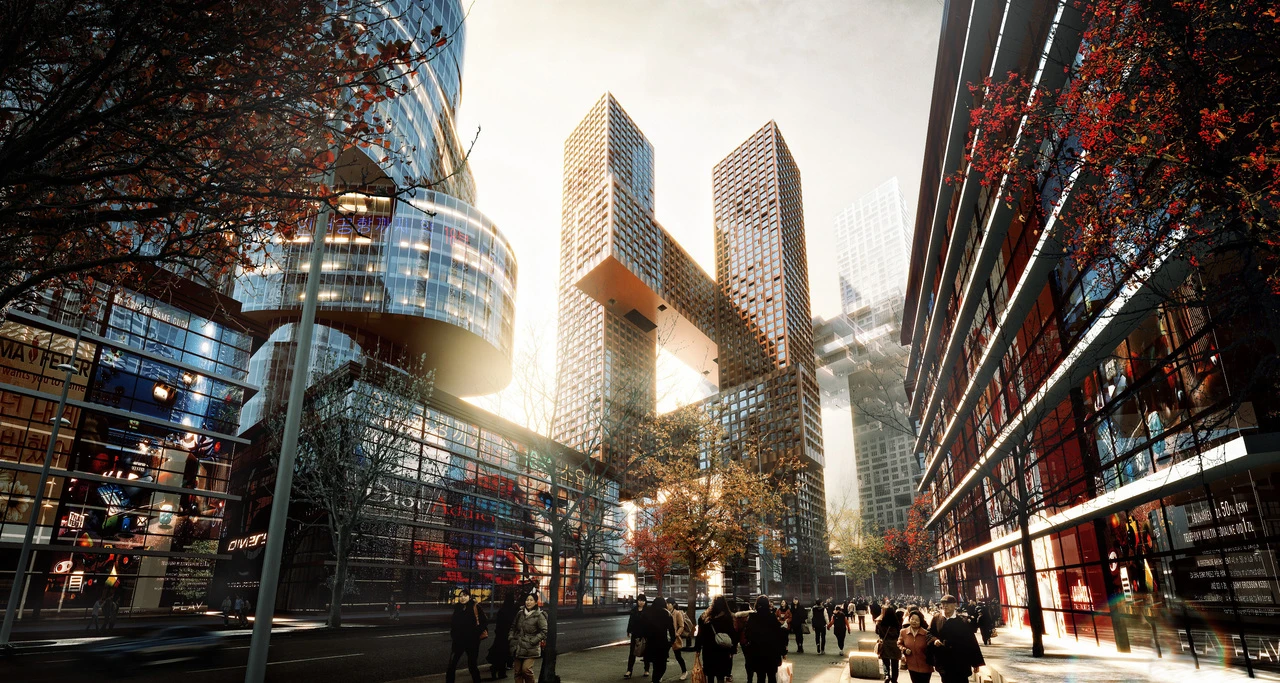 A Danish architectural firm is planning to construct a skyscraper in South Korea modeled after the familiar hashtag or "#" symbol