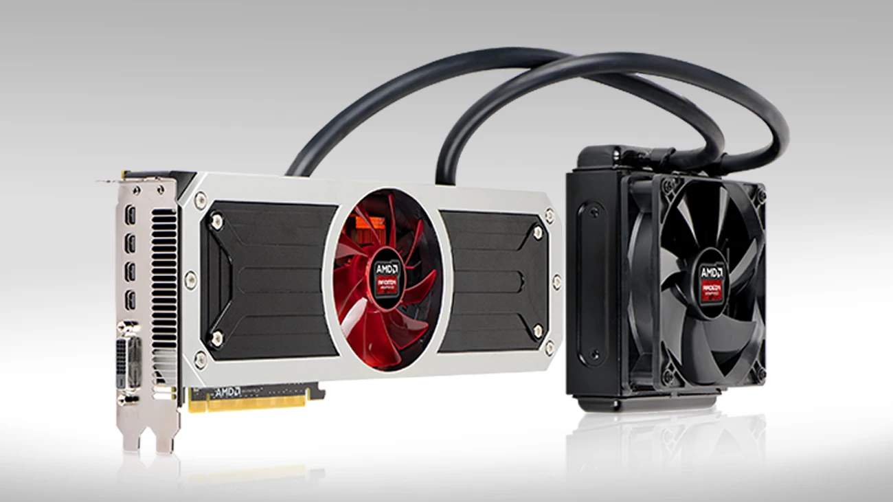 AMD's latest flagship graphics card sits directly between NVIDIA's rival Titan GPUs