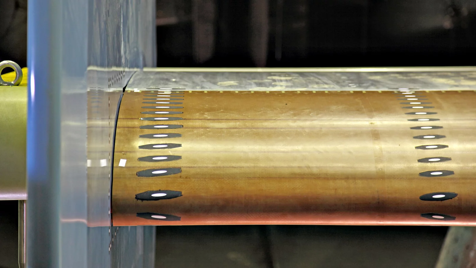 The morphing leading edge is made from glass-fiber reinforced material