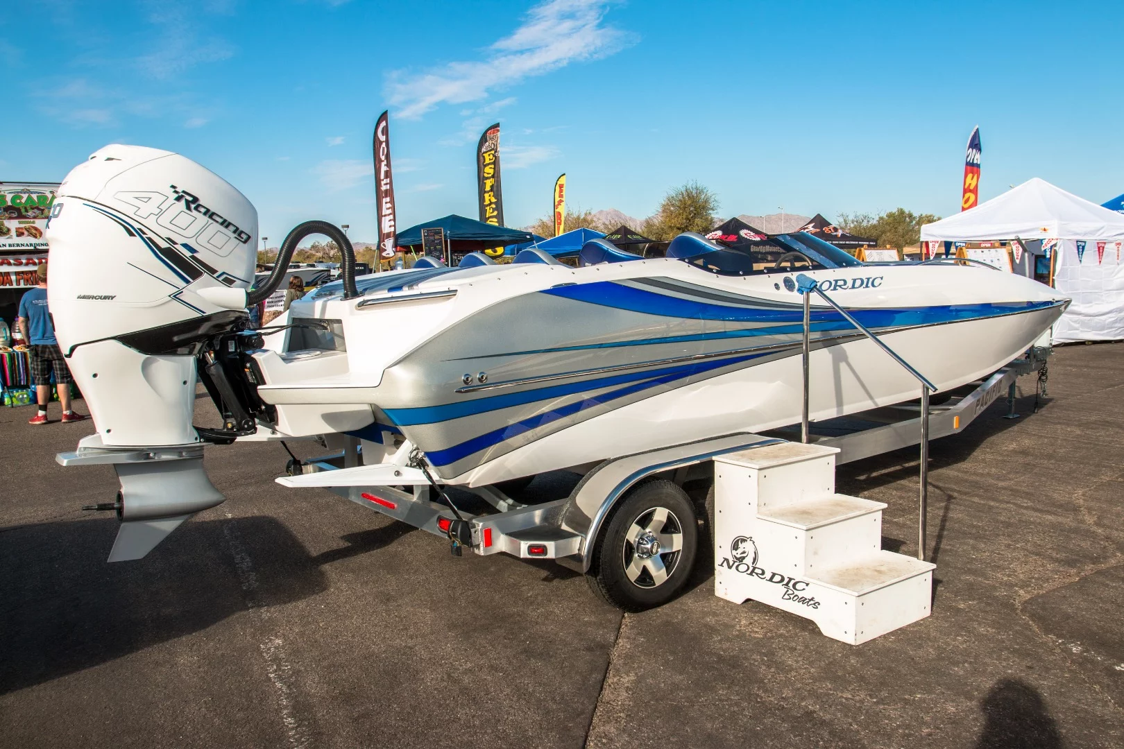 Nordic's 24SX O/B & I/O "family performance catamaran" is built for speed and comfort