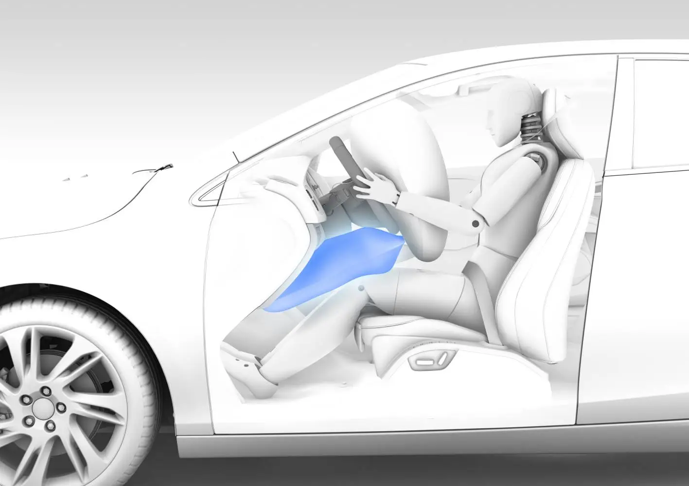 The Volvo V40's driver airbag