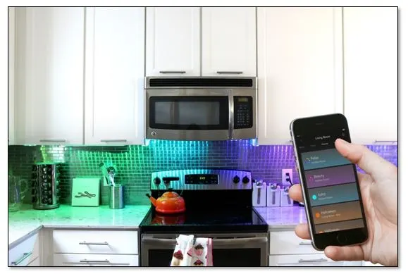 The Ilumi mobile app allows users to select effects/presets, set smart schedules, and sync lights to music