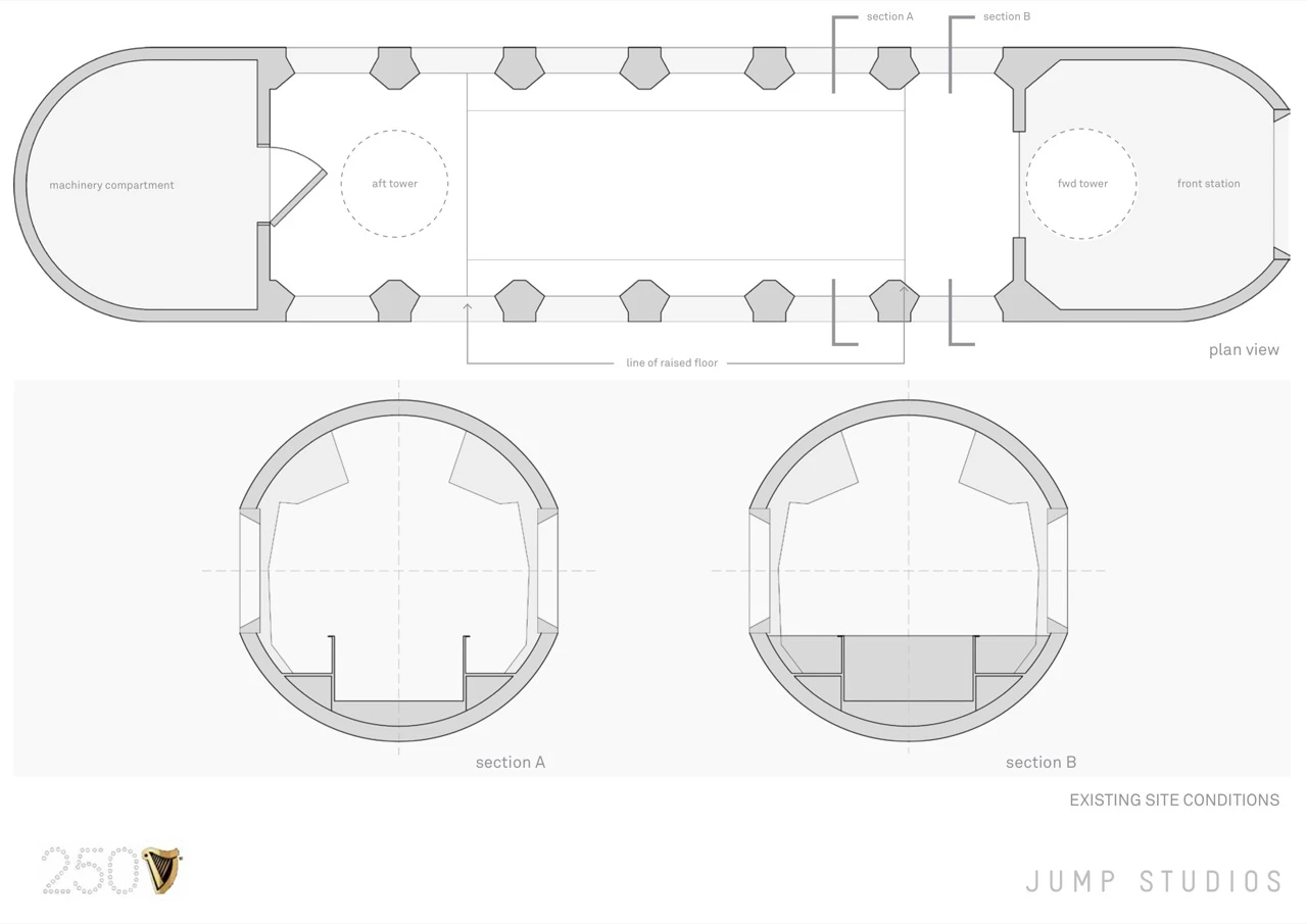 Original interior layout of Guinness submarine