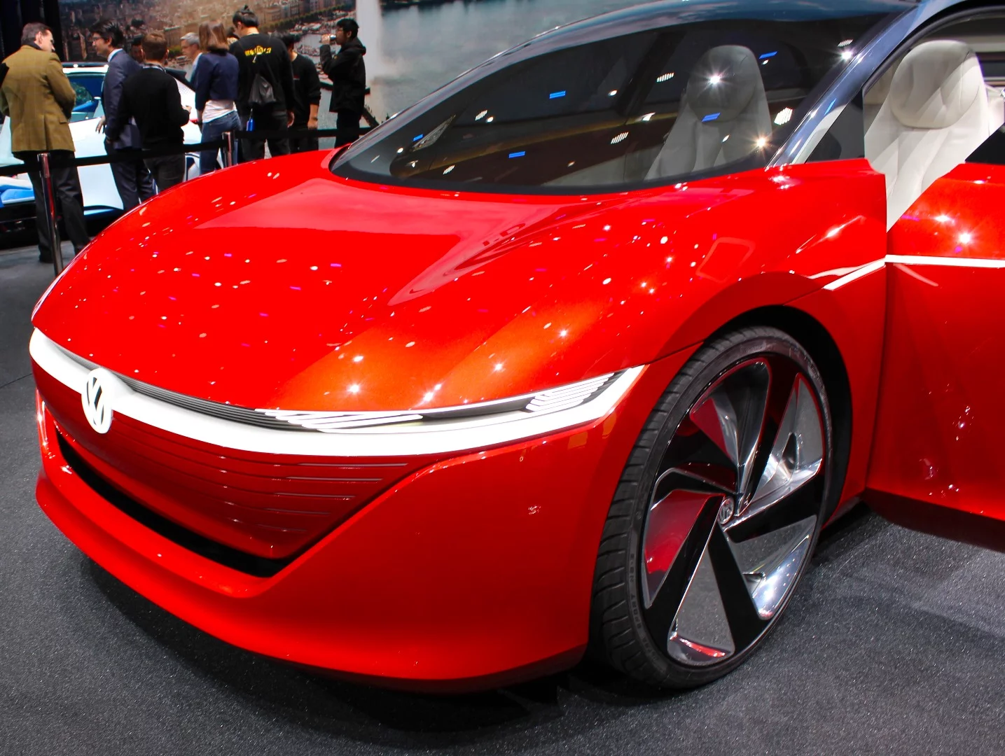 The Volkswagen I.D. Vizzion Concept debuts at the 2018 Geneva Motor Show