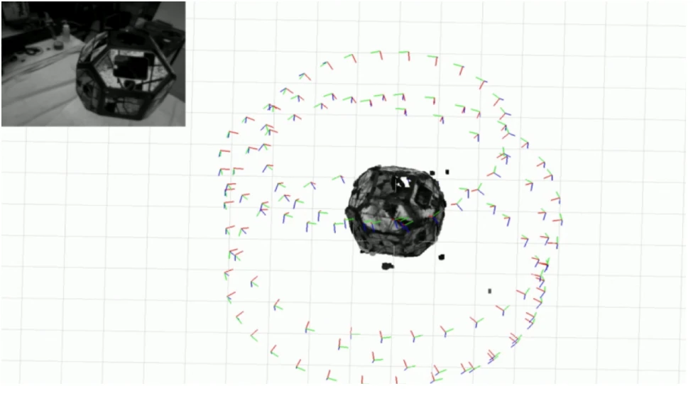 SHERES inspection trajectory around target