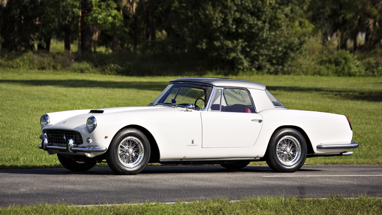 2018 Monterey Car Week Auction Report | 1961 Ferrari 250 GT Series II Cabriolet: | Failed to reach reserve price. High bid: $1,550,000 | Estimate: from $2,000,000 to $2,300,000 | Auction: Gooding & Co | Lot 016 | Official Description