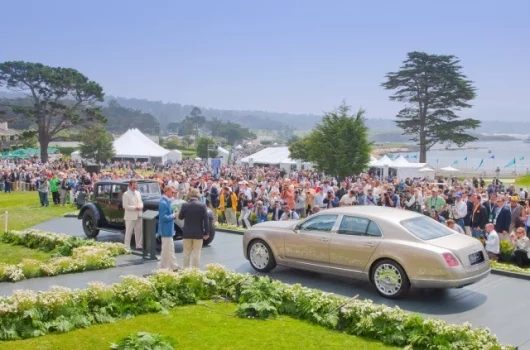 The new Bentley Mulsanne debuted at the Pebble Beach Concours D'Elegance in Monterey, California