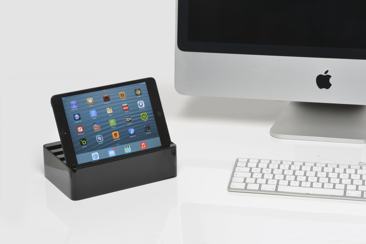 A tablet docked in the All-Dock
