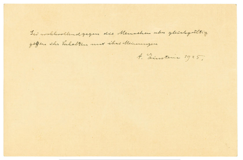 Words of wisdom from Albert Einstein | Price: $15,831 (£12,500) | Auction Link | Albert Einstein is perhaps the most universally admired individual in history. As we noted in our Top 50 Scientific documents of 2017 feature, the simplest of Einstein memorabilia often fetches a fortune at auction. That article chronicles two similar notes of wisdom to this that fetched far more, so this autograph paragraph by the great man may one day fetch similar riches. In German, it reads: 'Sei wohlwollend gegen die Menschen aber gleichgültig gegen ihr Verhalten und ihre Meinungen', which means 'Be benevolent towards people but indifferent to their conduct and opinions'.