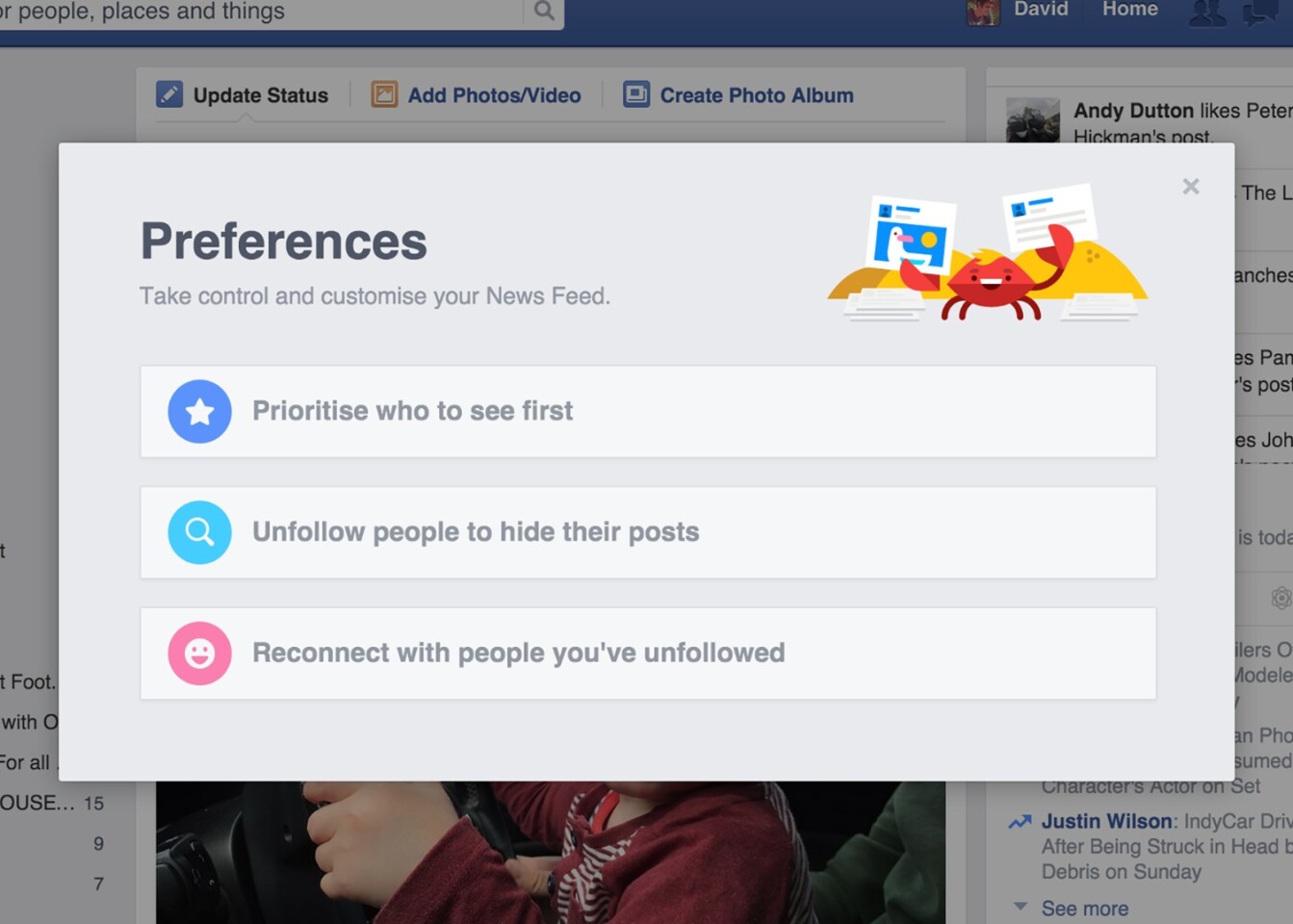 Organize your News Feed