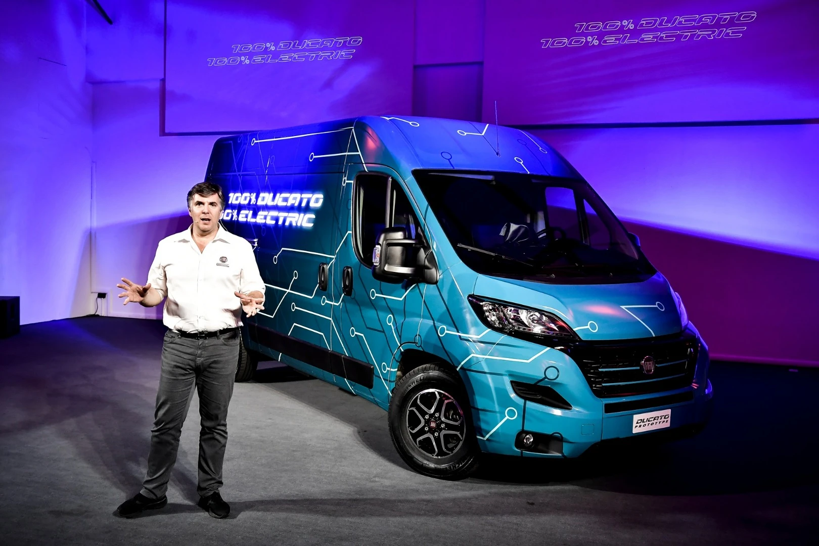 Fiat previously made a brief announcement about the Ducato Electric but waited a few weeks for its world premiere