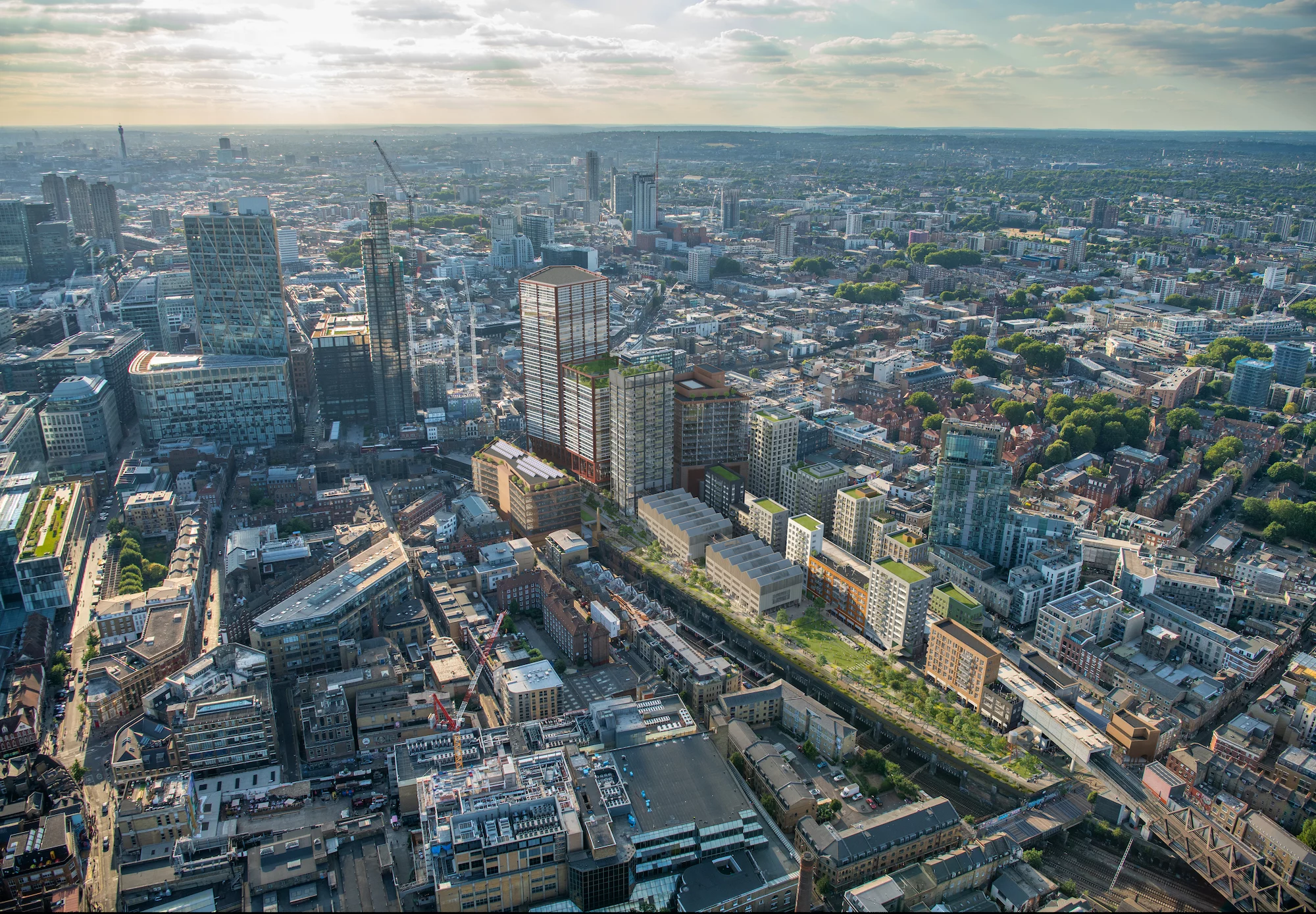 We've no word yet on when the Bishopsgate Goodsyard is due to be completed but it has received planning permission