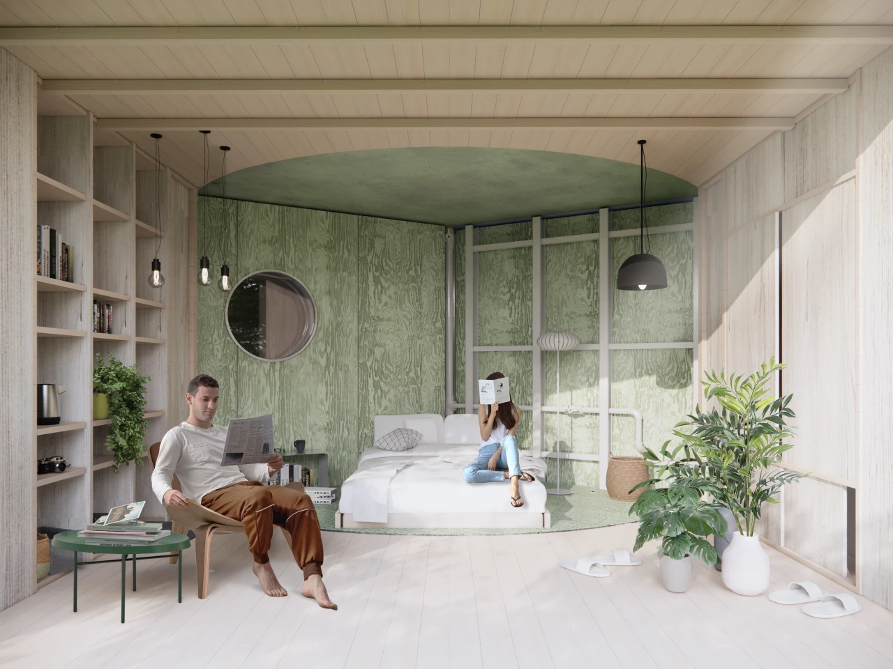 Micro-House: 3 Scenes of Home will feature one room containing a rotating platform used to reveal its bathroom, bedroom, and kitchen, as required